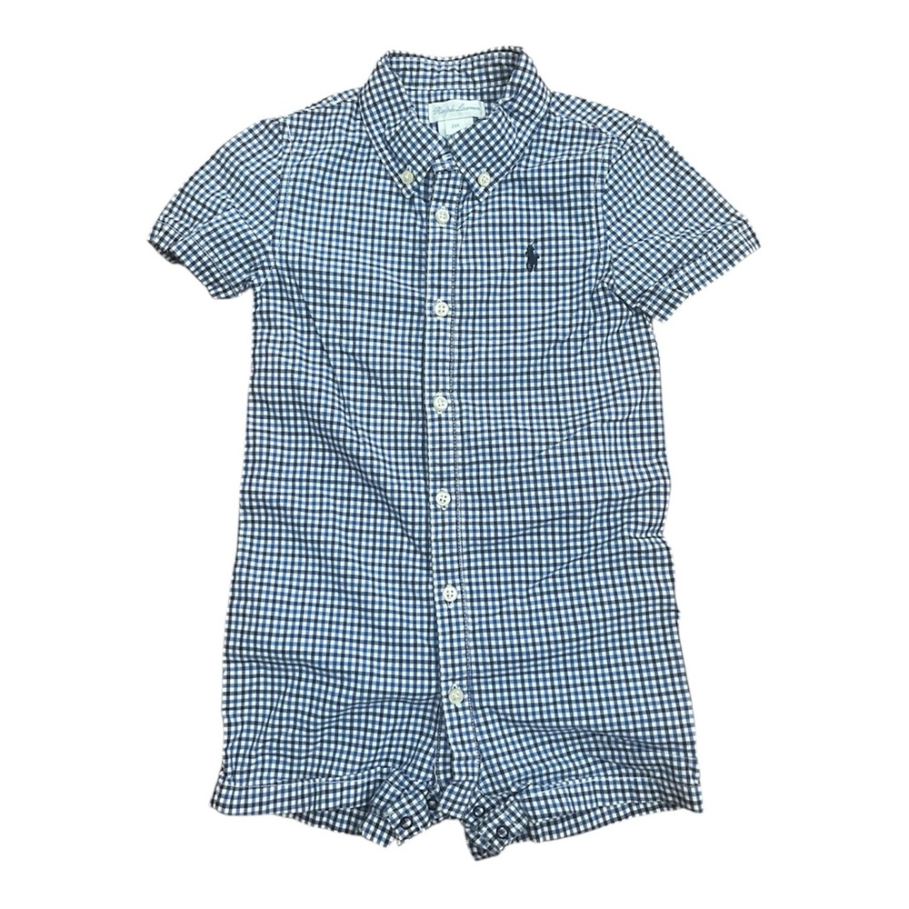 Ralph Lauren (24m) Blue Plaid Romper